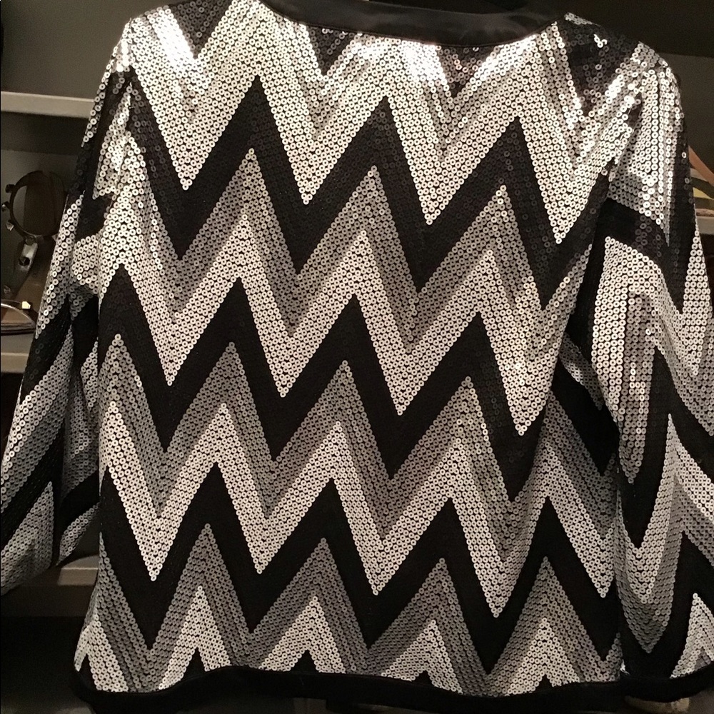 Michael Simon Zigzag-Sequined Jacket- Size M - image 6